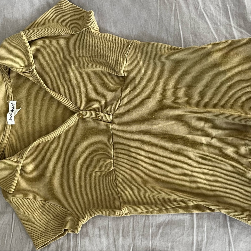 Tan ribbed crop top